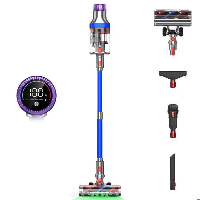 Aspirateur balai sans fil 580W 45000Pa aspiration affichage LED12L Blossom S702