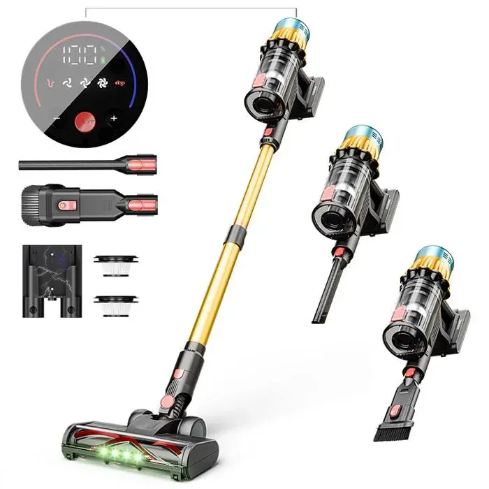 Aspirateur Balai Sans Fil - BLOSSOM - 550W - 45Kpa - Écran Tactile - Batterie Amovible