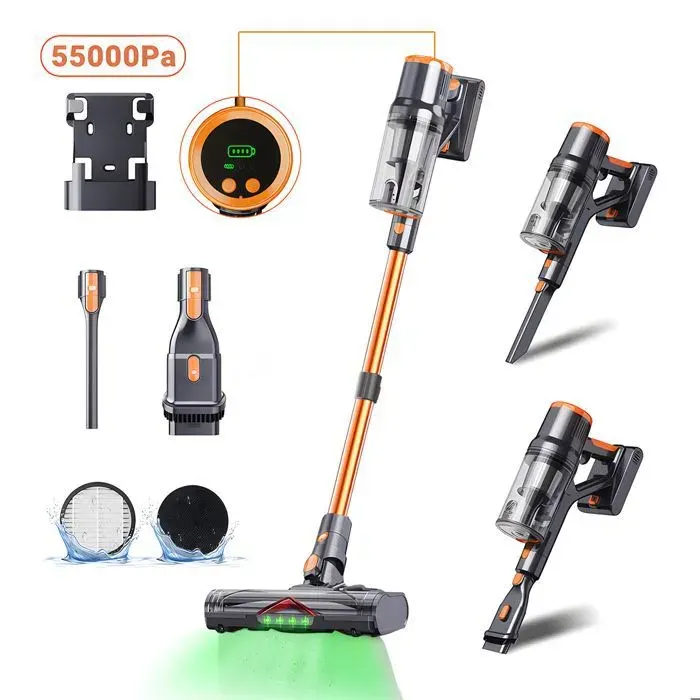 Aspirateur Balai sans Fil - BLOSSOM - 550W - 55Kpa - 60 Min dAutonomie - Poils dAnimaux