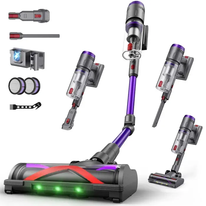 Aspirateur Balai sans Fil CIRCLIO K80 Flex - 58 kPa 600 W 75 min 1.6 L - Tube Pliable - Écran LED - pour Poils dAnimaux