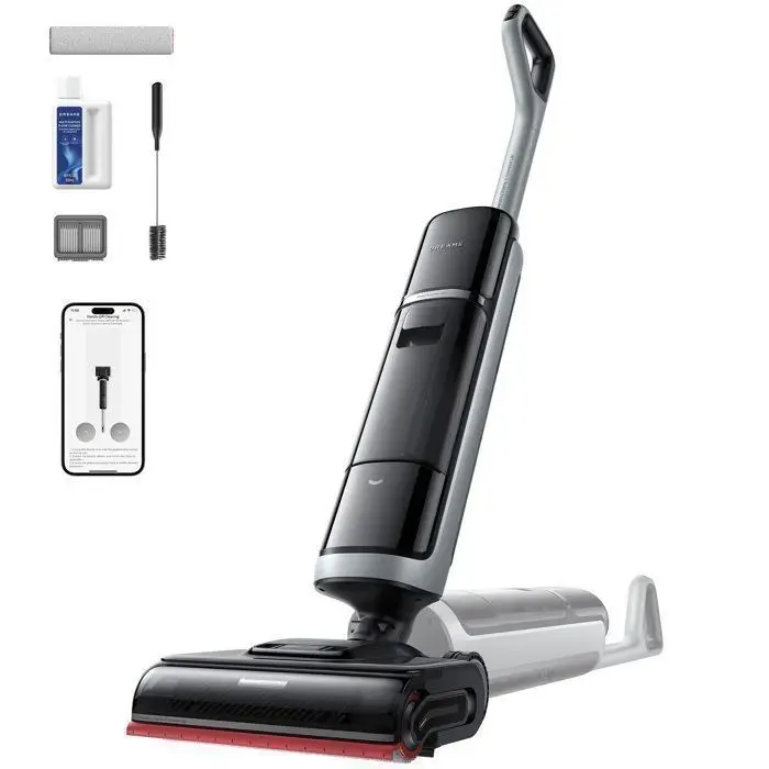 Aspirateur Balai sans fil DREAME H15 Pro Heat Nettoyage des sols 85 C bras robotis IA GapFree22kPa schage en 5 min 90C