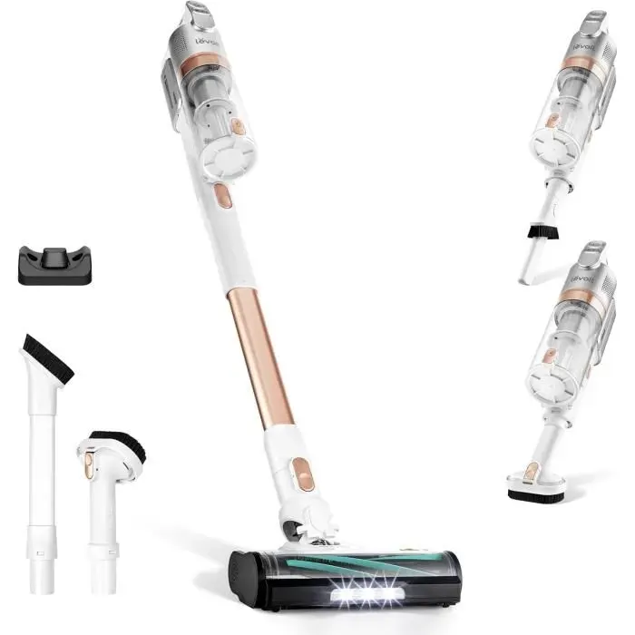 Aspirateur balai sans fil - LEVOIT - 4 en 1 - Léger - Anti-enchevêtrement - Autonomie 50 min — coloris Blanc