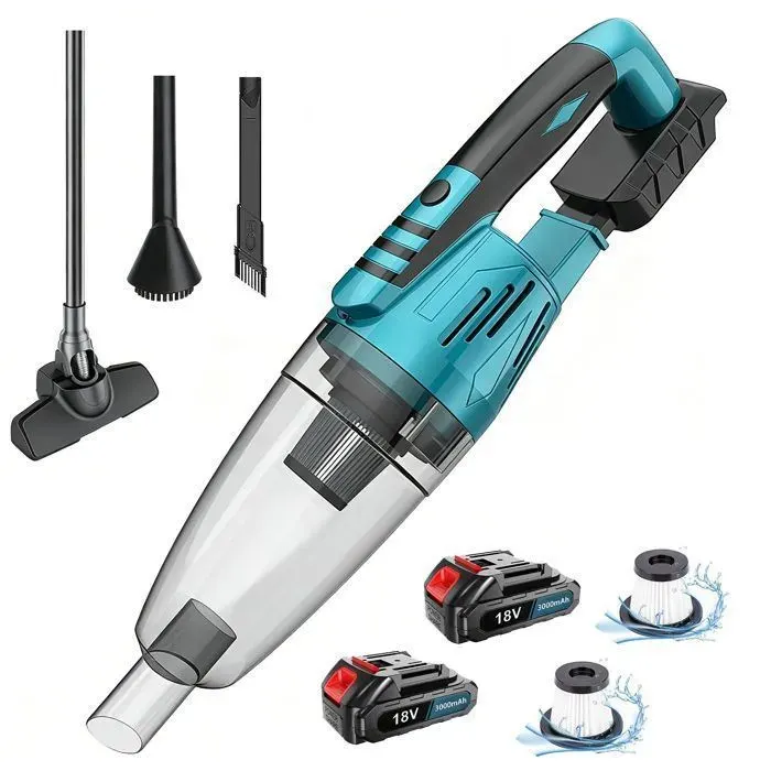 Aspirateur balai sans fil - MAWIRON - 3-en-1 - 10 000 Pa - 2x3000 mAh - Réservoir 750 ml