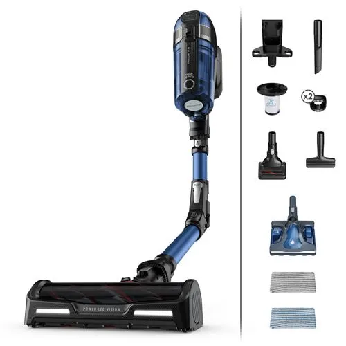 Aspirateur balai sans fil multifonction Rowenta X-Force Flex 12.60 Aqua RH98C0WO 320 W Bleu et Noir métal