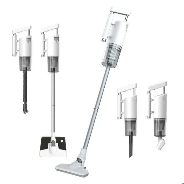 Aspirateur Balai Sans Fil - Multifonctionnel 5 en 1 - 6000Pa Ultra - 120W - pour Auto & Maison - les bureaux - Blanc