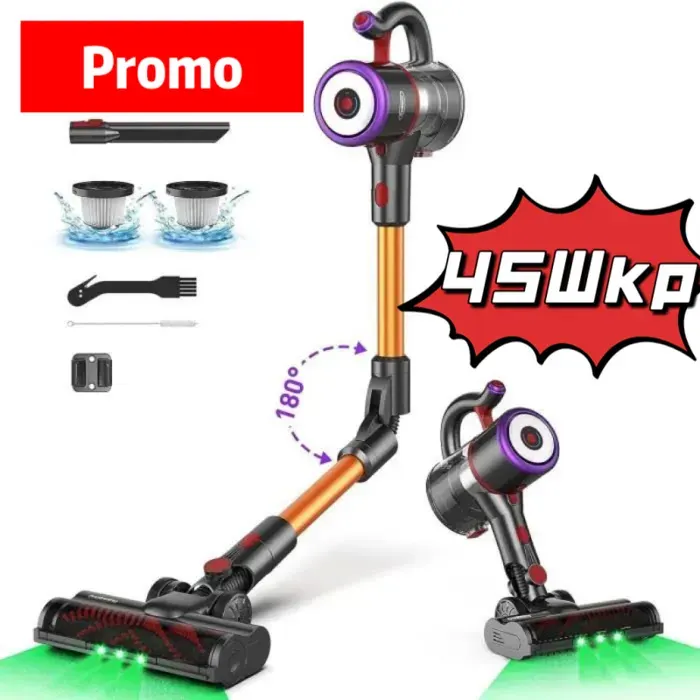 Aspirateur Balai Sans Fil Puissant - 550W/45000Pa6x3200MAH/53minFiltration en 5 Etapes Poils dAnimauxPliable ASPIRATEUR BALAI