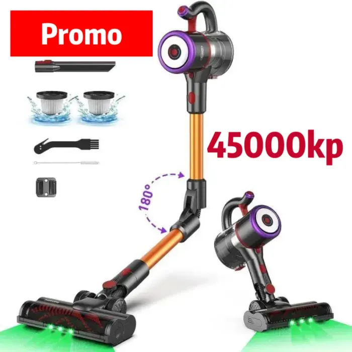 Aspirateur Balai Sans Fil Puissant - 550W/45000Pa6x3200MAH/53minFiltration en 5 EtapesPliable pour chien vert ASPIRATEUR BALAI