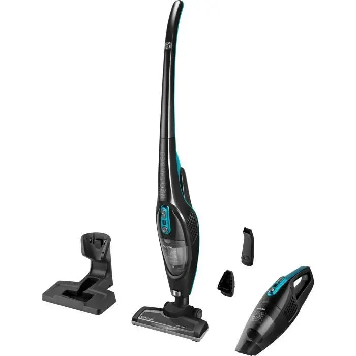 Aspirateur balai sans fil Sencor SVC 7822TQ - 2 en 1 amovible - Brosse motorisée - Autonomie 45 min - Noir