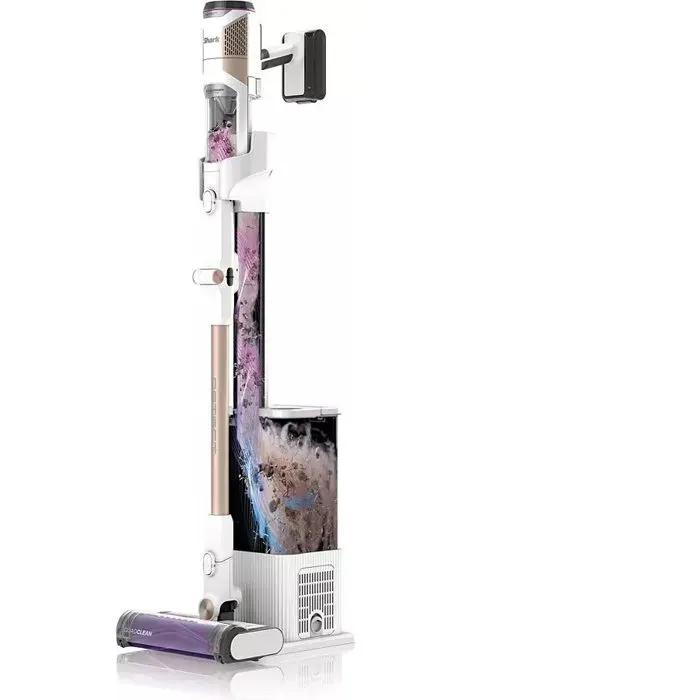 Aspirateur balai sans fil SHARK IW3612EUT Detect Clean & Empty - Station Auto-Empty - Blanc/or