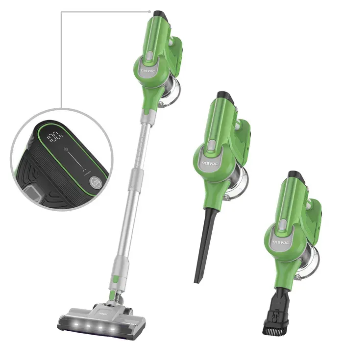 Aspirateur balai sans fil TASVAC S8 – 260 W 23 kPa écran LED vert