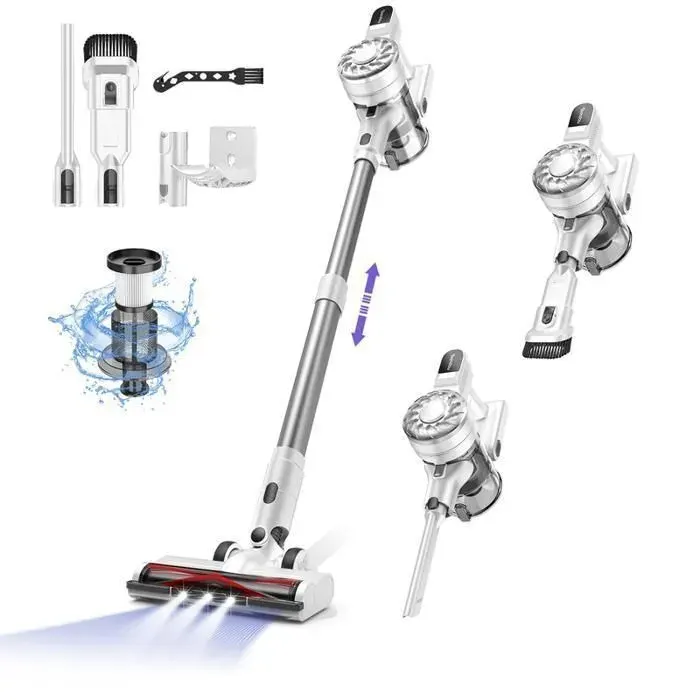 Aspirateur balai sans fil - TEENDOW - 550W - Autonomie 45min/45kpa - Brosse anti-emmêlement