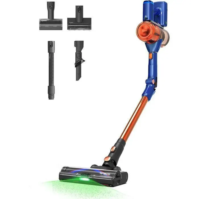 Aspirateur balai sans fil - TINECO - Pure One S70 - 200 AW - Filtration 6 étapes 9999% ≥03 μm - Orange