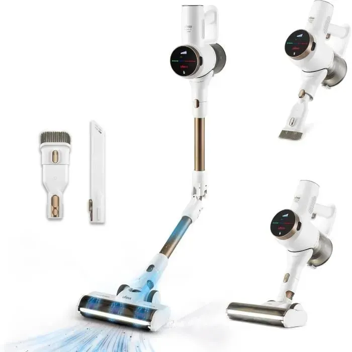 Aspirateur balai sans fil - UFESA - Z5 Digital - 259 V - 25 KPa - Autonomie 40 min — coloris Blanche
