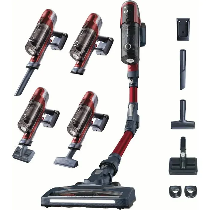 Aspirateur Balai Sans Fil X-Force Flex 9.60 Violet/Noir Puissant Tube Flexible Brosse Motorisée Technologie Sans Fil Pour Tou