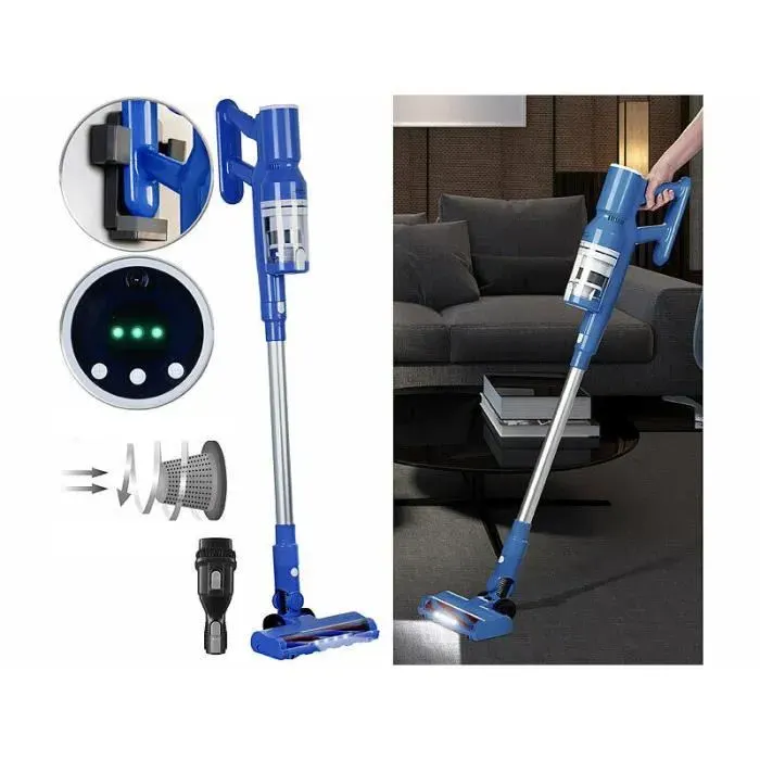 Aspirateur cyclonique sans fil 160 W avec brosse motorisée à LED BHS-620.ak