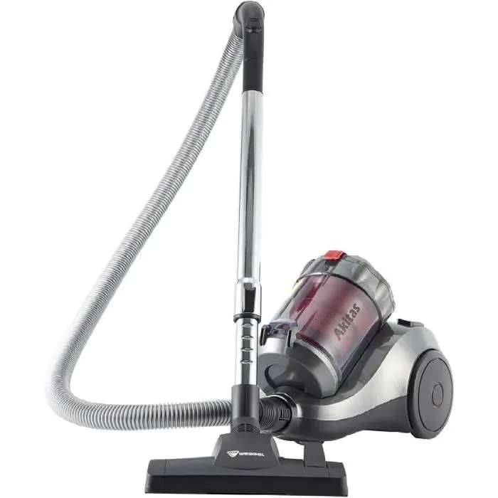 Aspirateur Cylindre - Akitas - 800W - Sans Sac - Tête de buse Wessel Werk - Compact et léger