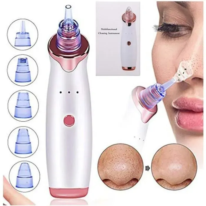 Aspirateur de Point Noirs Extracteur de Comdons Nettoyant de Pores Rechargeable Appareil de Beaut du Visage Avec cran LE ASPIRATION