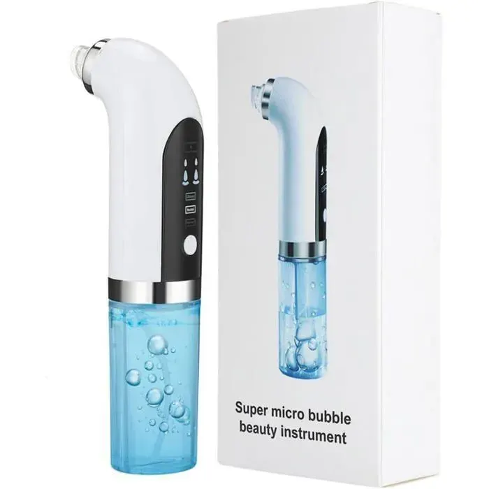 Aspirateur de Points Noirs Visage HydrafacialAppareil Nettoyeur de Pores Électrique Anti-Acné avec 6 Têtes Soin Multic ASPIRATION