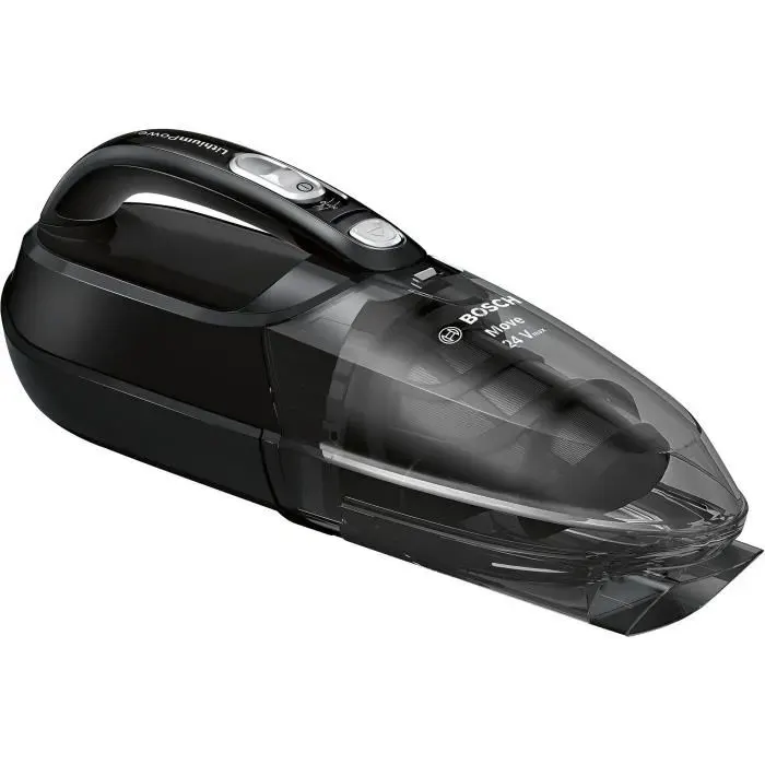 Aspirateur de table BOSCH Move - 24V - Autonomie 45 min - Triple filtration cyclonique-poussière - Noir