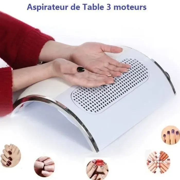 Aspirateur de table manucure - YYV - Modle - 3 moteurs - 2 sacs - Silencieux