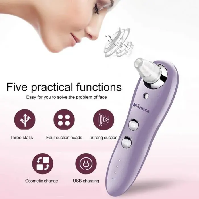 Aspirateur de tête Noire sous Vide Aspirateur de tête Portable sous Vide Professionnel Violet