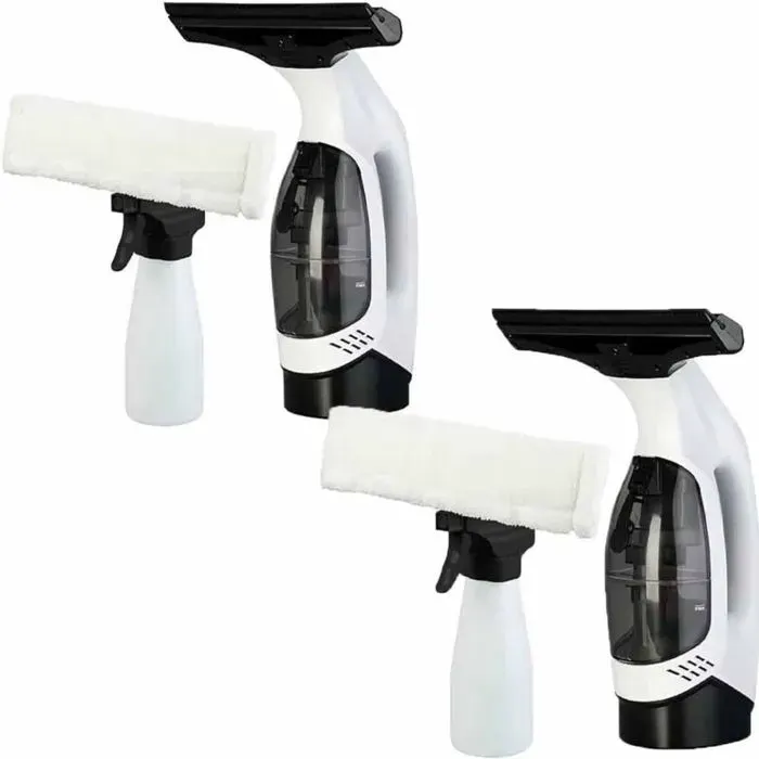 Aspirateur de vitres électrique sans fil – Aspirateur rechargeable – Nettoyeur de vitres en plastique léger pour vitres miroirs
