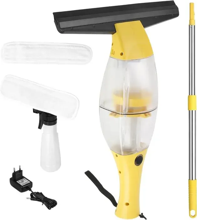 Aspirateur de vitres électrique sans fil nettoyeur de vitres avec manche télescopique buse daspiration de 28 cm