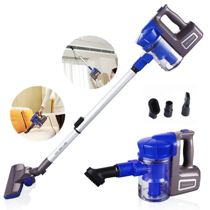 Aspirateur démontable autonome domestique outil nettoyage ménage - TepidBee - quotidien rapide léger rétractable faible bruit bala — coloris Bleu