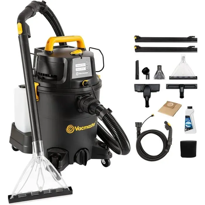 Aspirateur Eau Et Poussière 3 En 1 1300W Réservoir 23L Nettoyeur Pour Moquettes Tapis Canapés Pour Maison Et Sec Pro