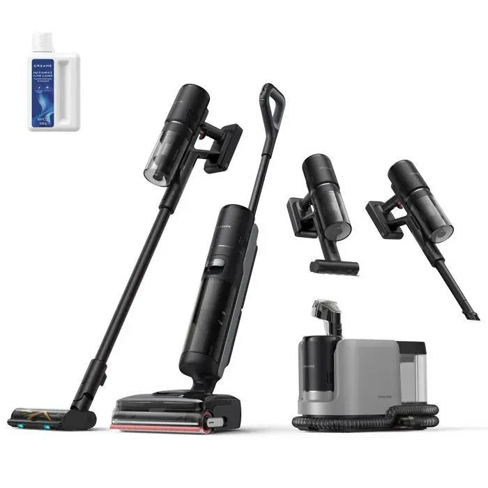 Aspirateur Eau Et Poussière Dreame H15 Mix 7-en-1 Bras robotique IA Nettoyage des Bords 23 kPa séchage 5 Min à 90 °C à Plat