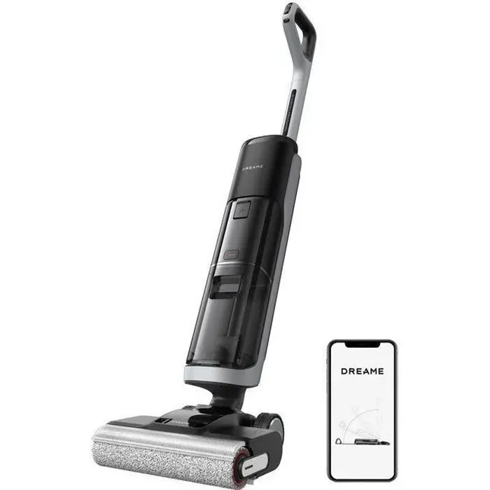 Aspirateur Eau et Poussire sans Fil Dreame H14 pro 18 kPa Design Plat 180 Nettoyage de la Brosse 60 C Schage en 5min