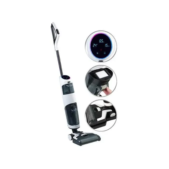 Aspirateur et laveur sans fil 17 kPa BWS-500 avec écran OLED