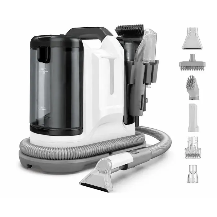 Aspirateur Injecteur Extracteur 450W Nettoyeur Textile Canapé Moquette Tapis Voiture Double Réservoir 11 kPa