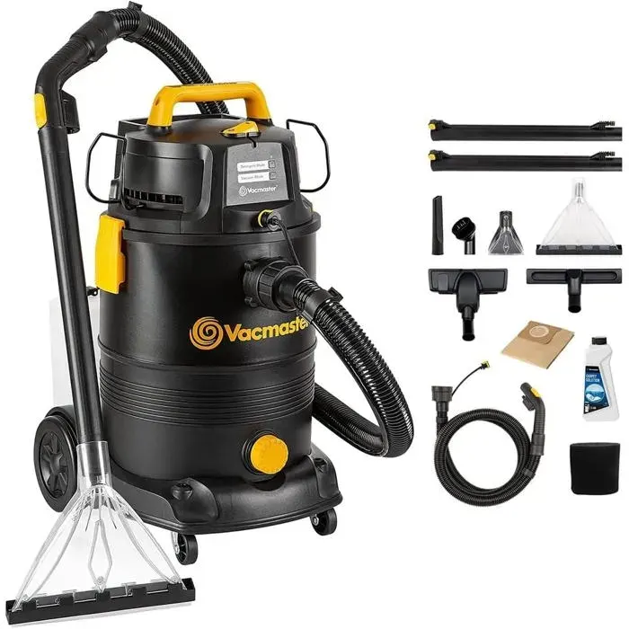 Aspirateur-Laveur 3 En 1 1300W Réservoir 30L Double Réservoir Nettoyeur Pour Moquettes Tapis Canapés Sols Et Tissus