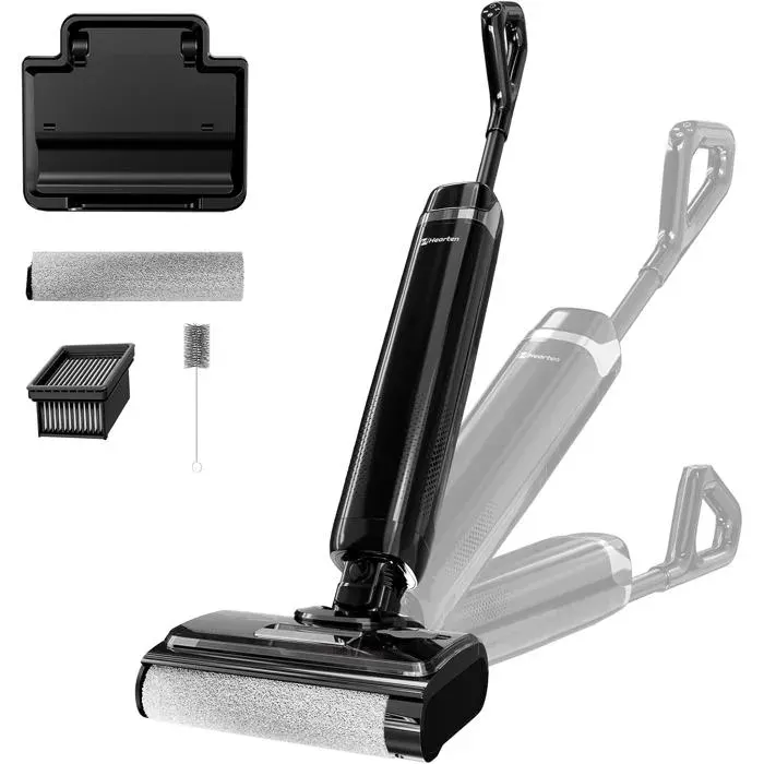 Aspirateur-Laveur 3 En 1 Nettoyage À Plat 180° Autopropulsion Autonettoyant Pour Sols Durs Tapis Canapés Maison Sols