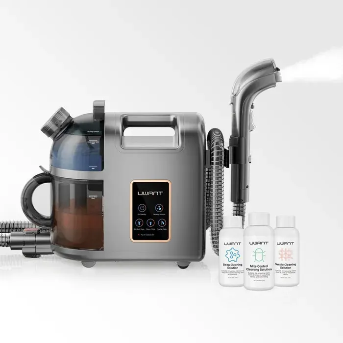 Aspirateur-laveur B200 Aspirateur-laveur nettoyeur de tapis avec nettoyage à la vapeur 74DB 12000Pa1900W gris