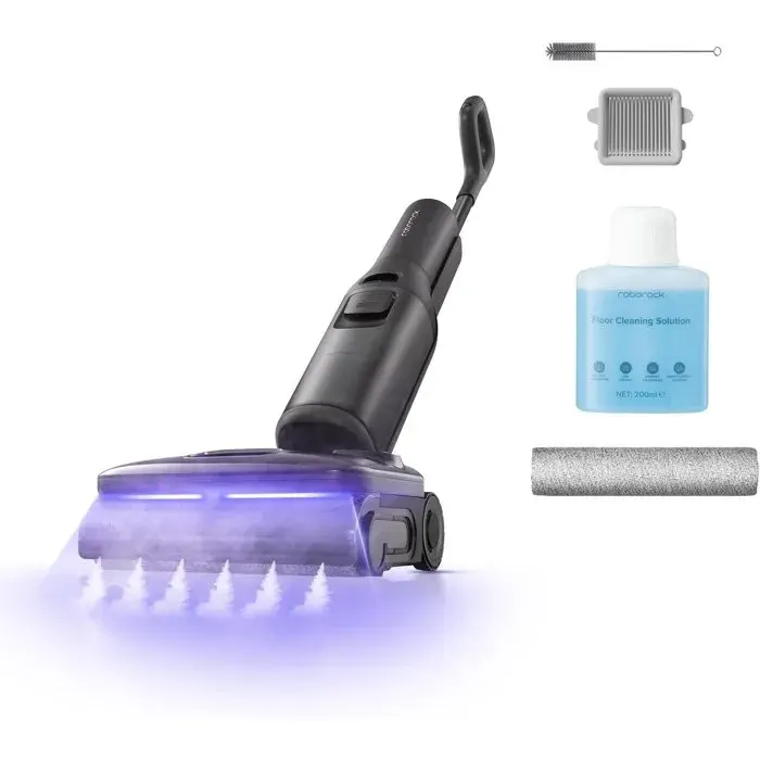 Aspirateur laveur Roborock F25 Steam Noir — vue 3