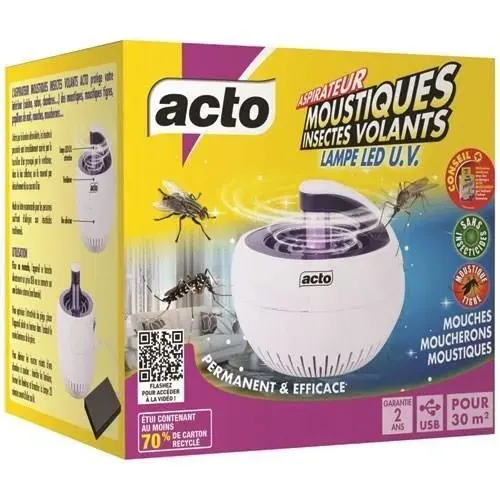 Aspirateur moustiques - ACTO - Insectes volants - Lampe LED UV