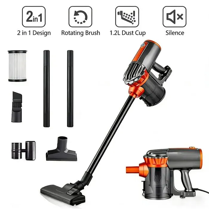 Aspirateur multifonction 2-en-1 600W 16KPa 15L filtration multiple facile à nettoyer