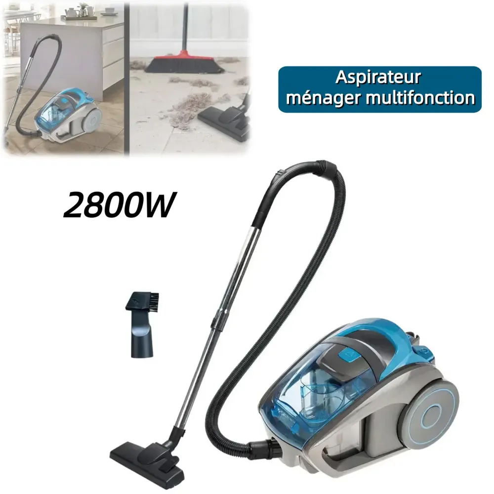 Aspirateur multifonction 2800W aspirateur domestique 15000PA élimination de la poussière et des acariens conception silencieuse