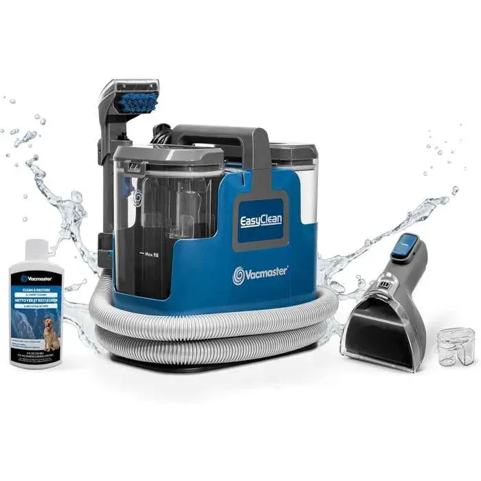 Aspirateur nettoyeur de taches - VASMASTER - SCB0501 - 500W - Dual Tank 16L - Tuyau 18m — coloris Bleu
