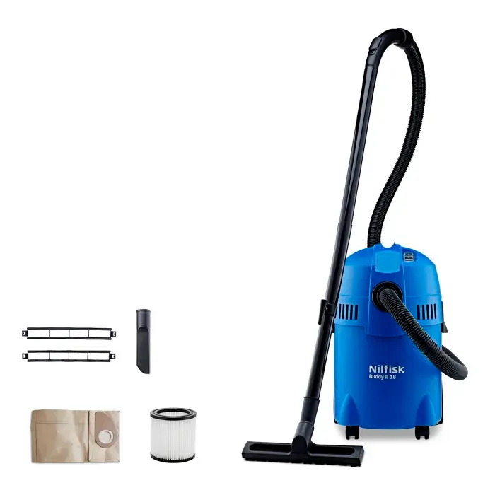 Aspirateur NILFISK-ALTO BUDDY II 18 EU - 1200W - 18L - Sec/Humide - 74dB - Bleu