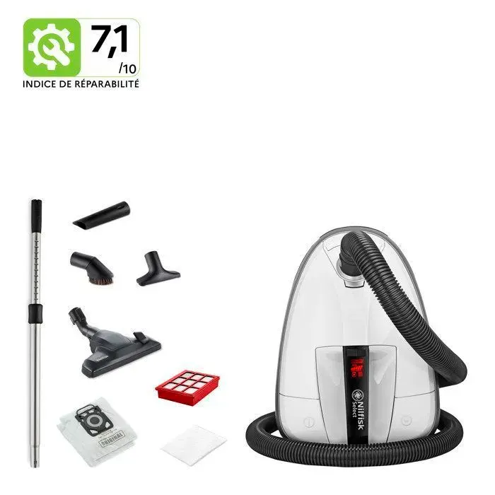 Aspirateur NILFISK Select Allergy - HEPA 14 - Blanc - 2L - 6400g