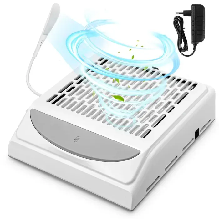 Aspirateur Ongles Professionnelle 100W 5000 RPM Aspirateur Manucure Blanc Convient Aux Salons De Manucure Et Aux Particuliers