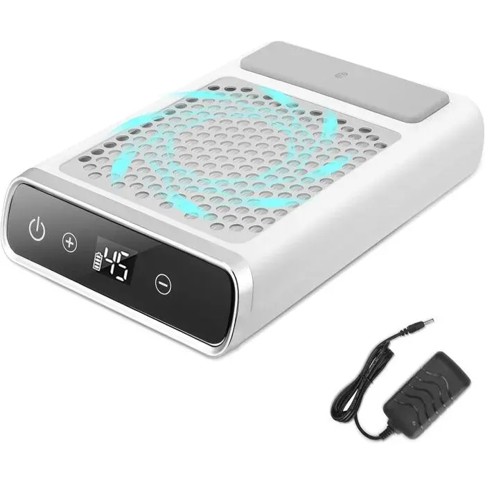 Aspirateur Ongles Professionnelle 80W Aspirateur À Ongles Sans Fil Électrique Vitesse Réglable Et Forte Aspirateur De Pouss[F100]