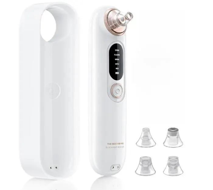 Aspirateur Point Noir 5 Modes Extracteur Point Noir Avec 4 embouts remplaçables Extracteur Point Noir Visage Rechargeable Anti