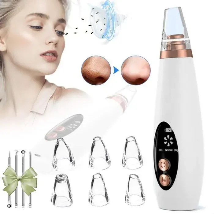 Aspirateur point noirs rechargeable avec 3 modes 6 sondes daspiration (4 Kits de suppression des points noirs en prime)-keeper