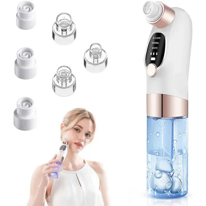 Aspirateur Points Noirs Extracteur de Comédons Électrique Nettoyeur de Pores Visage 6 Sondes 3 Modes Rechargeable