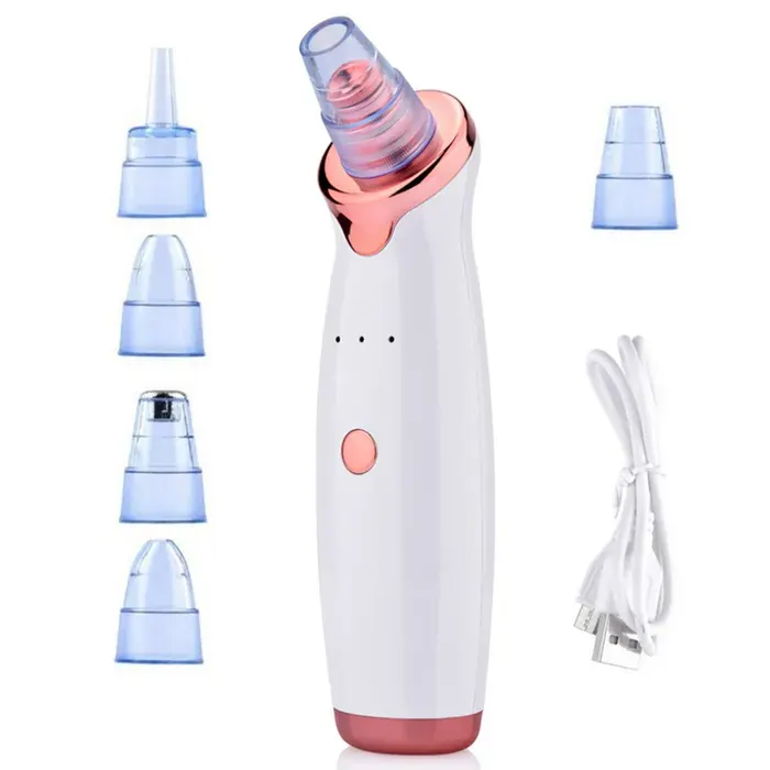 Aspirateur points noirs rechargeable modèle avec 3 modes avec 5 têtes daspiration pour le nettoyage des pores peau - TepidBee - d