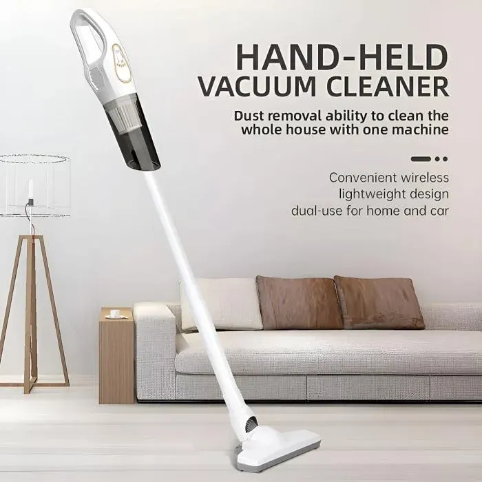 Aspirateur portable 120 W 12 000 Pa design ergonomique capacité de 4 000 mAh noir